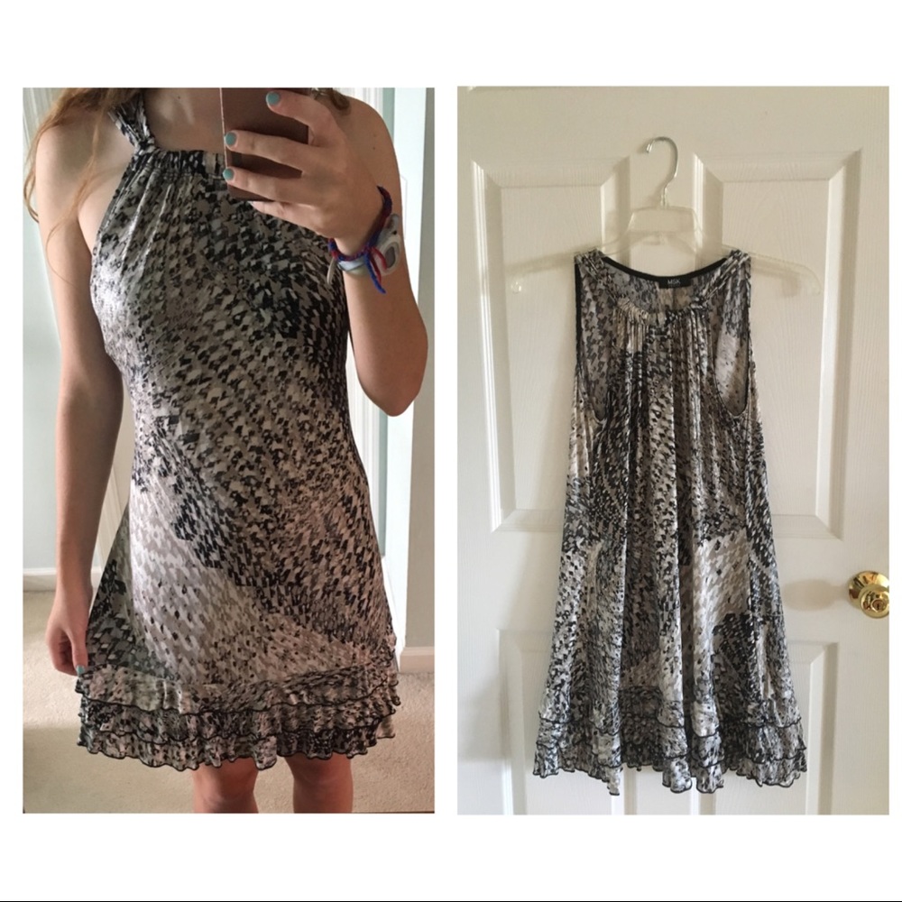 MSK Petite Cute Flowy Grey Dress!